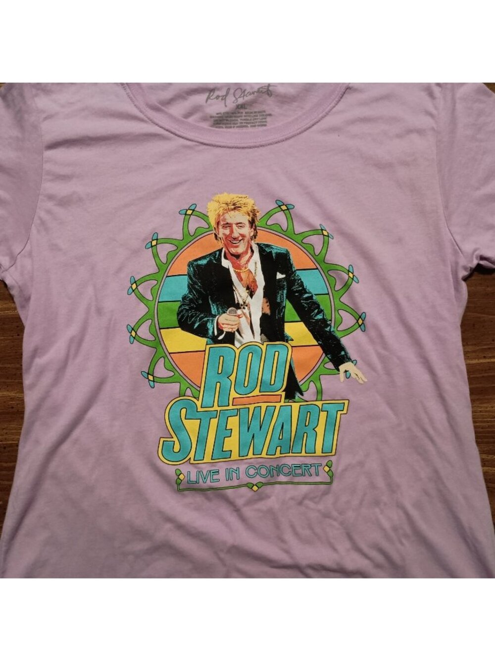Rod Stewart Concert T-shirt - Girls XXL // Music Rock Band Pop Tee Shirt